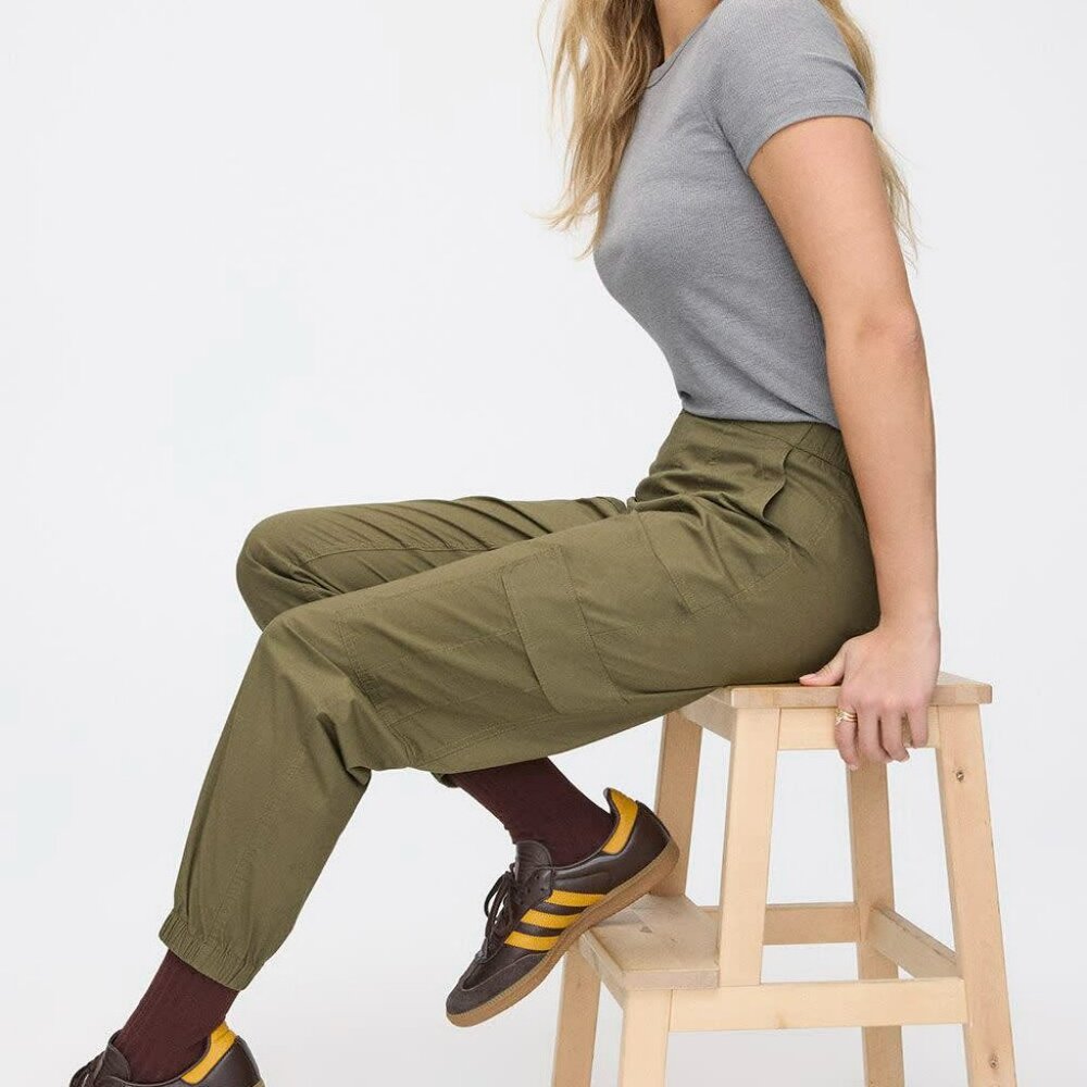 Poplin Jogger with Cargo Pockets - Picture 1 of 5